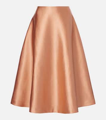 Gonna midi in raso | Carolina Herrera