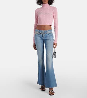 Pullover cropped in cashmere e lana | Blumarine