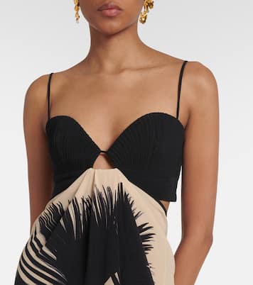 Abito lungo in seta con cut-out | Johanna Ortiz