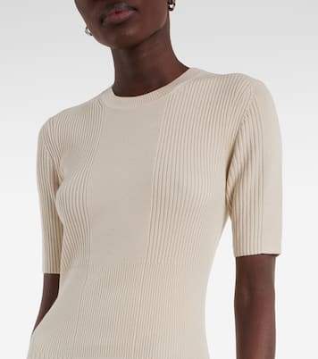 Abito midi in maglia di lana a coste | Joseph
