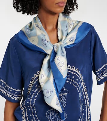 Foulard Pia in seta con stampa | Alémais
