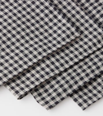 Set of 4 gingham linen napkins | Once Milano