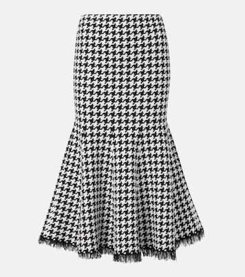 Gonna midi pied-de-poule | McQueen