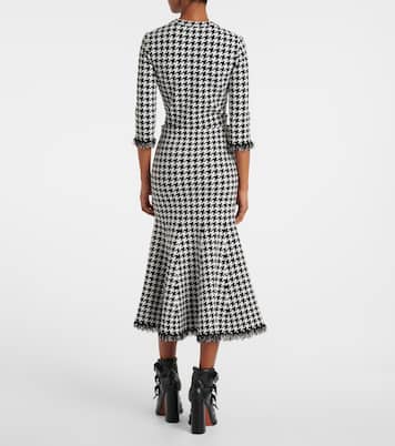 Gonna midi pied-de-poule | McQueen
