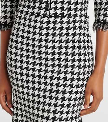Gonna midi pied-de-poule | McQueen