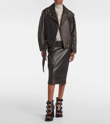 Giacca biker in pelle | McQueen