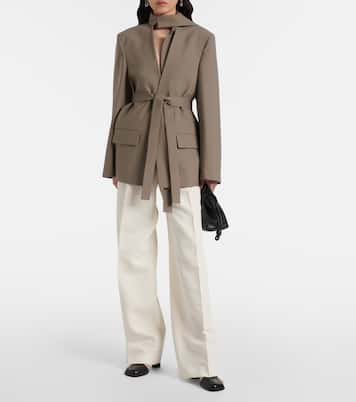 Deconstructed belted blazer | Róhe