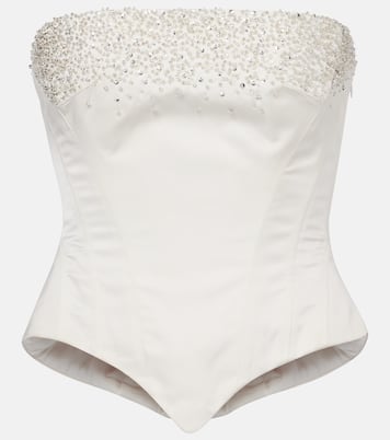 Top bustier Evie à perles fantaisie | Clio Peppiatt