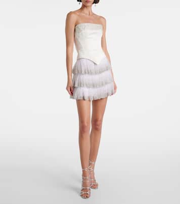 Top bustier Evie à perles fantaisie | Clio Peppiatt
