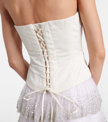 Top bustier Evie à perles fantaisie | Clio Peppiatt