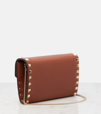 Rockstud leather wallet on chain | Valentino Garavani