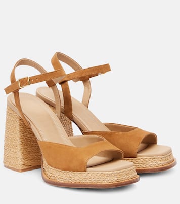 Gracia suede platform sandals | Souliers Martinez