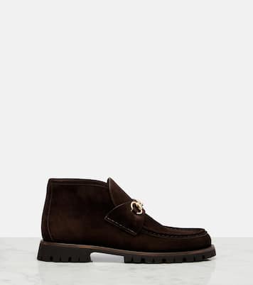 Stiefel Horsebit Sylke aus Veloursleder | Gucci