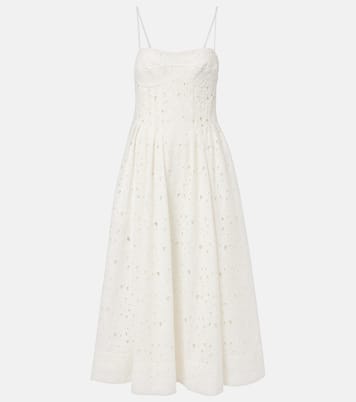 Kittiya broderie anglaise cotton midi dress | Simkhai