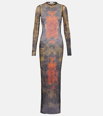 Bedrucktes Maxikleid Médallion aus Mesh | Jean Paul Gaultier