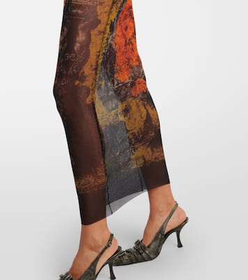 Bedrucktes Maxikleid Médallion aus Mesh | Jean Paul Gaultier