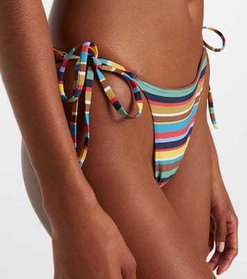 Sisley striped low-rise bikini bottoms | Staud