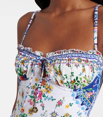 Embellished printed swimsuit | Camilla