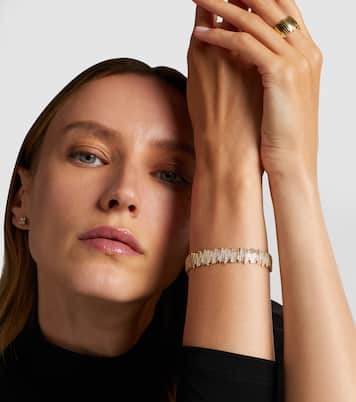 Medium 18kt gold bangle with diamonds | Suzanne Kalan