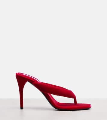 Boudoir 90 velvet thong sandals | Alaïa