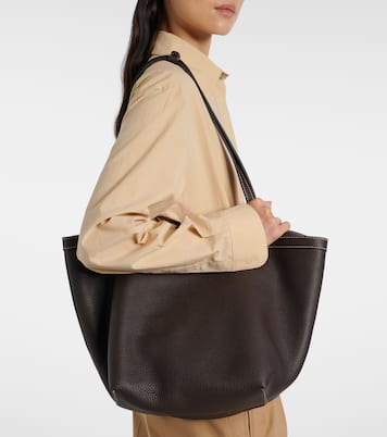 Park Large leather tote bag | The Row
