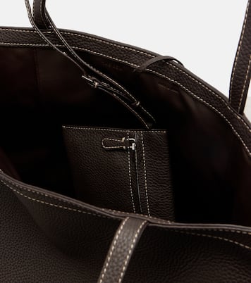 Park Large leather tote bag | The Row