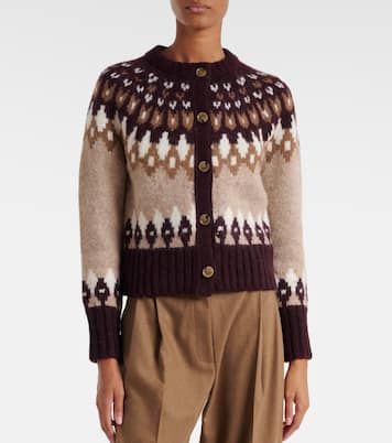 Christina Fair Isle alpaca-blend cardigan | Veronica Beard