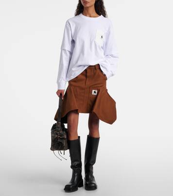 x Carhartt cotton canvas miniskirt  | Sacai