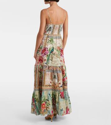 Embellished floral linen maxi dress | Camilla