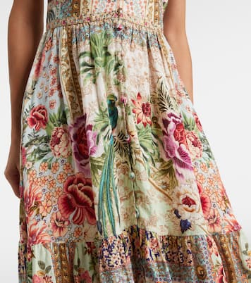 Embellished floral linen maxi dress | Camilla
