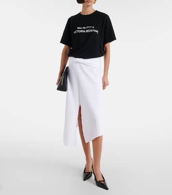 Printed cotton jersey T-shirt | Victoria Beckham