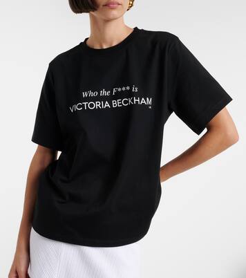 Printed cotton jersey T-shirt | Victoria Beckham