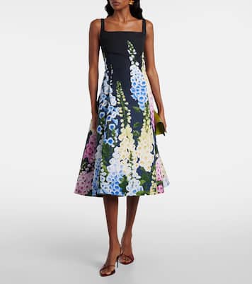 Robe de cocktail à fleurs | Oscar de la Renta