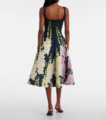 Robe de cocktail à fleurs | Oscar de la Renta