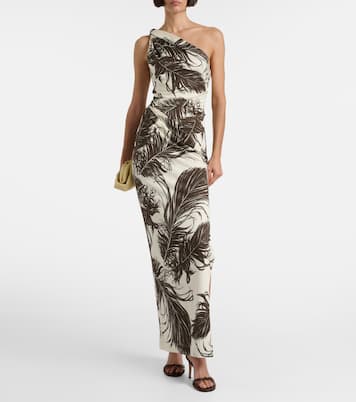One-Shoulder-Maxikleid aus Jersey | Oscar de la Renta