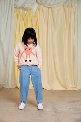 Heart In Shoes cotton sweatshirt | Mini Rodini