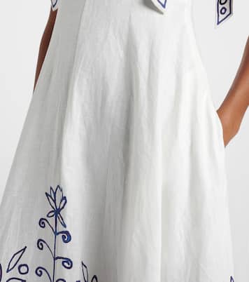 x LRNCE Leela printed linen maxi dress | Alémais