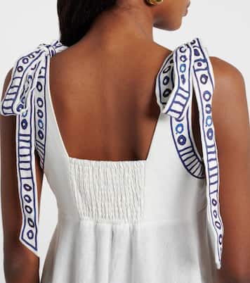x LRNCE Leela printed linen maxi dress | Alémais