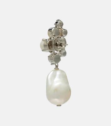 Crystal and faux pearl-embellished earrings | Givenchy