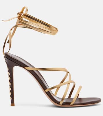 Metallic leather sandals | Gianvito Rossi