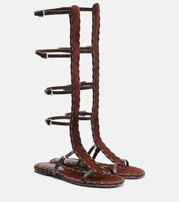 Zaira suede and leather gladiator sandals | Gianvito Rossi