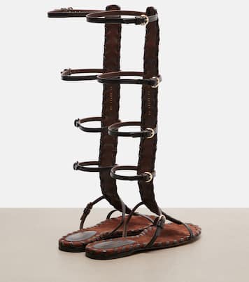 Zaira suede and leather gladiator sandals | Gianvito Rossi