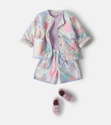 Inaja quilted patchwork cotton jacket | Wheat