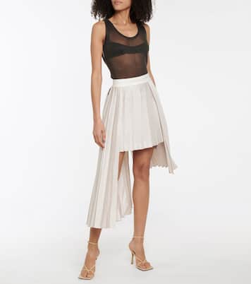 Pleated asymmetric midi skirt | Peter Do