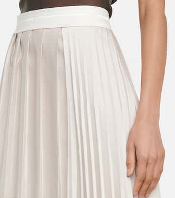Pleated asymmetric midi skirt | Peter Do
