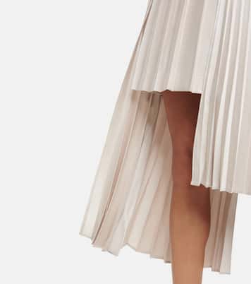Pleated asymmetric midi skirt | Peter Do