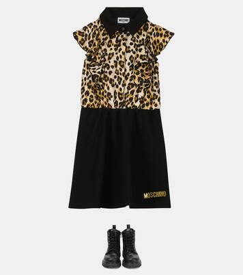 Ruffled stretch-jersey dress | Moschino Kids