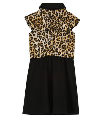Ruffled stretch-jersey dress | Moschino Kids