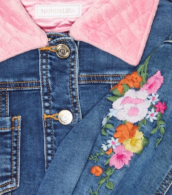 Embroidered denim jacket | Monnalisa