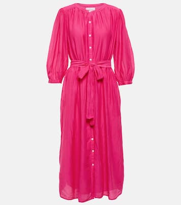 Emerson cotton and silk midi dress | Velvet
